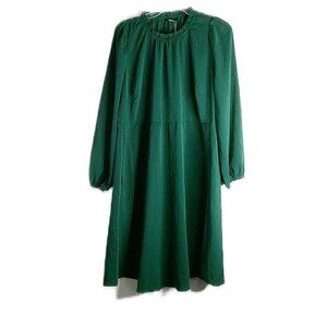 BloomChic - Green Long Sleeve Midi Length Dress - Size 12